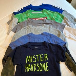 24m/2T set long sleeve shirts- varying condition, good & fair for play clothes